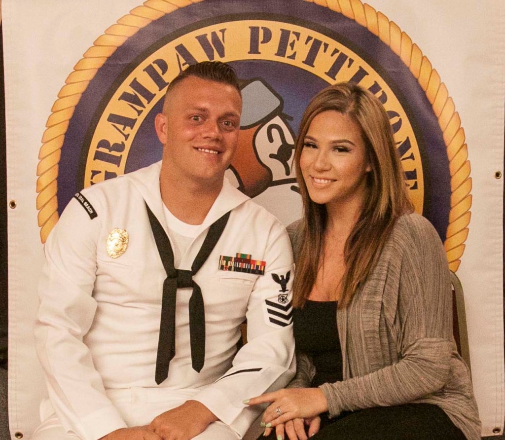 Senior Sailor of the Quarter.  MA1 Christopher B. Smith and wife Jesica